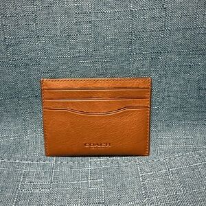 Coach Brown Leather Card Holder- Brand New with tag